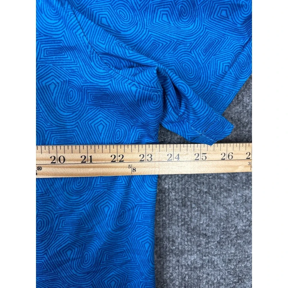 G/FORE Golf Polo Shirt Men XL Blue‎ Geometric Swirl Short Sleeve Performance